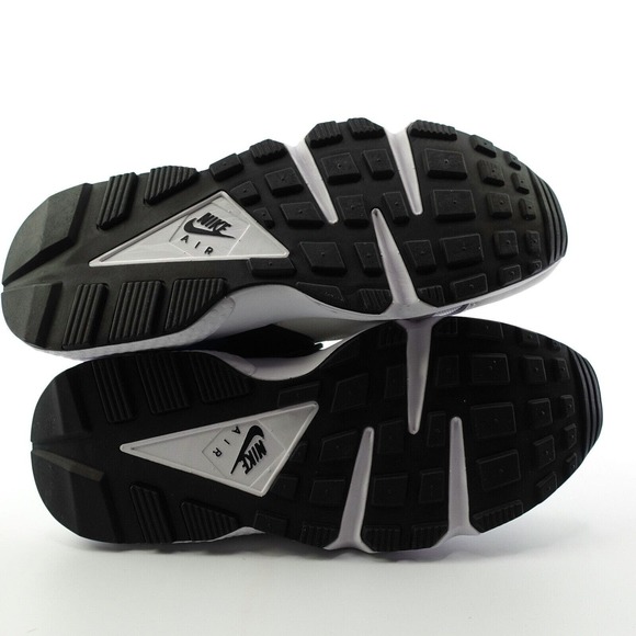 Nike Air Huarache White Aluminum Black Sneakers DH4439 100 Womens Size 7 - Picture 9 of 11